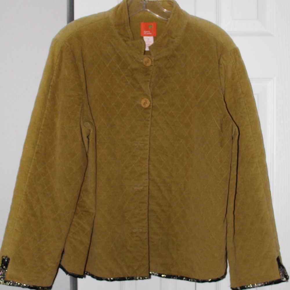 Hearts of Palm Tan Quilted Teddy Jacket